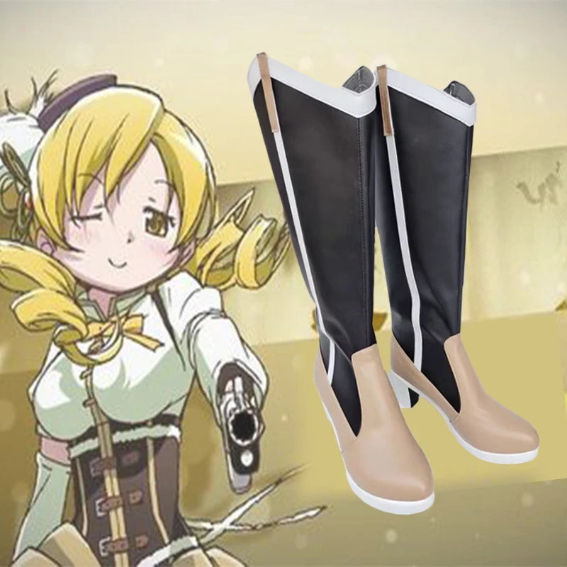 Puella Magi Madoka Magica Tomoe Mami Anime Characters Shoe Cosplay Shoes Boots Party Costume Prop