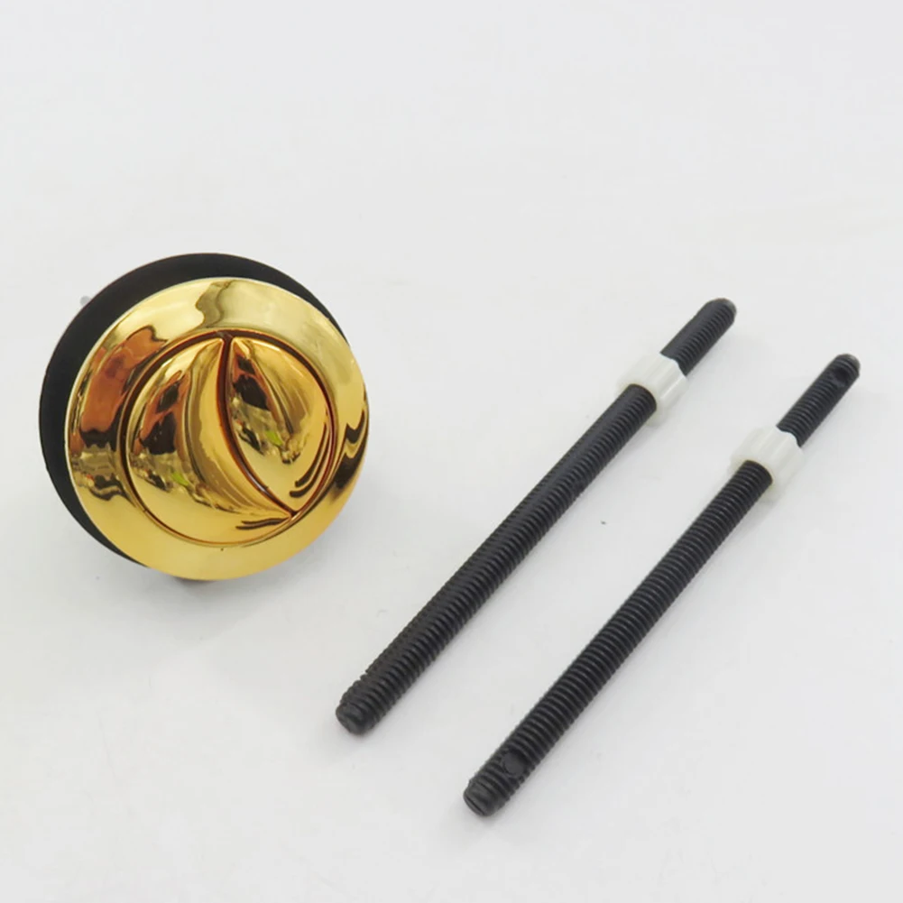 Botón pulsador de inodoro dorado de 38mm para válvula de descarga superior mecánica, doble descarga para tanques de agua, inodoros de doble baño, piezas de herramientas para el hogar