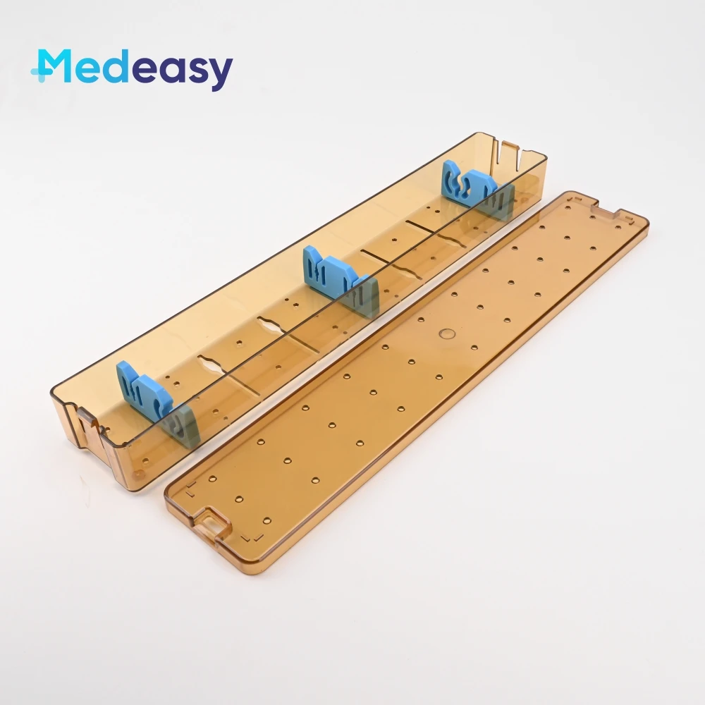 PPSU Plastic Endoscope Sterilizing Box Tray Case Autoclave Sterilization Container for Surgical Instruments