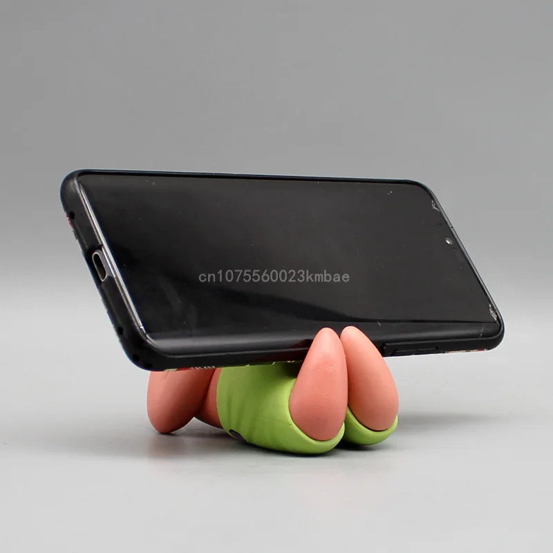 Patrick Star Figurka SpongeBob Uchwyt na telefon Figurka akcji Model Zabawki 7cm PVC Model Kawaii Ozdoba na biurko Różowa dekoracja GK Prezenty