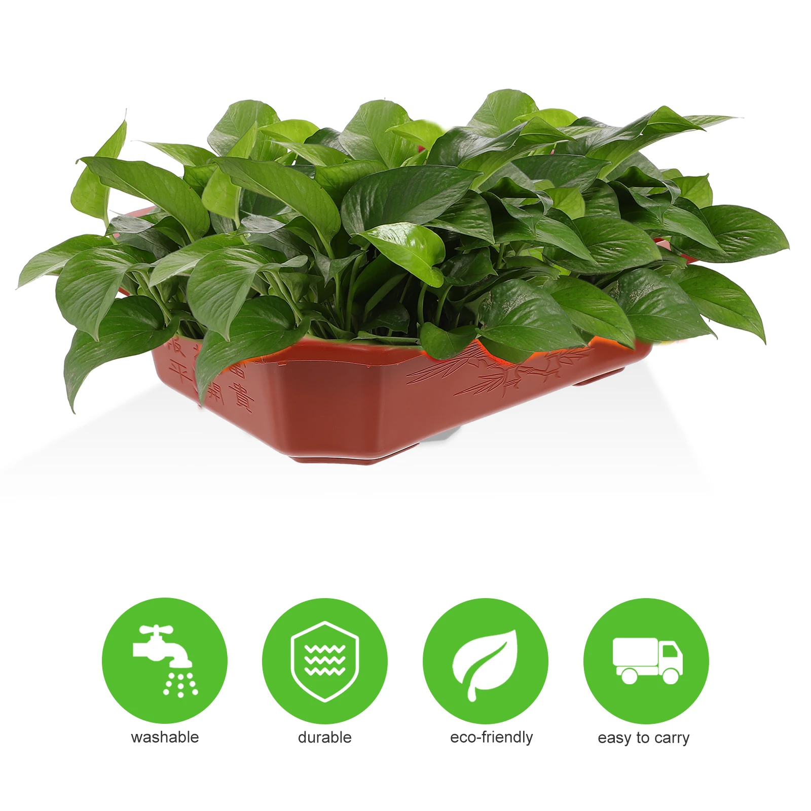 

10Pcs Plastic Houseplant Pots with Drainage Hole Durable Modern Design Indoor Outdoor Gardening Flower Pots Plant Containers