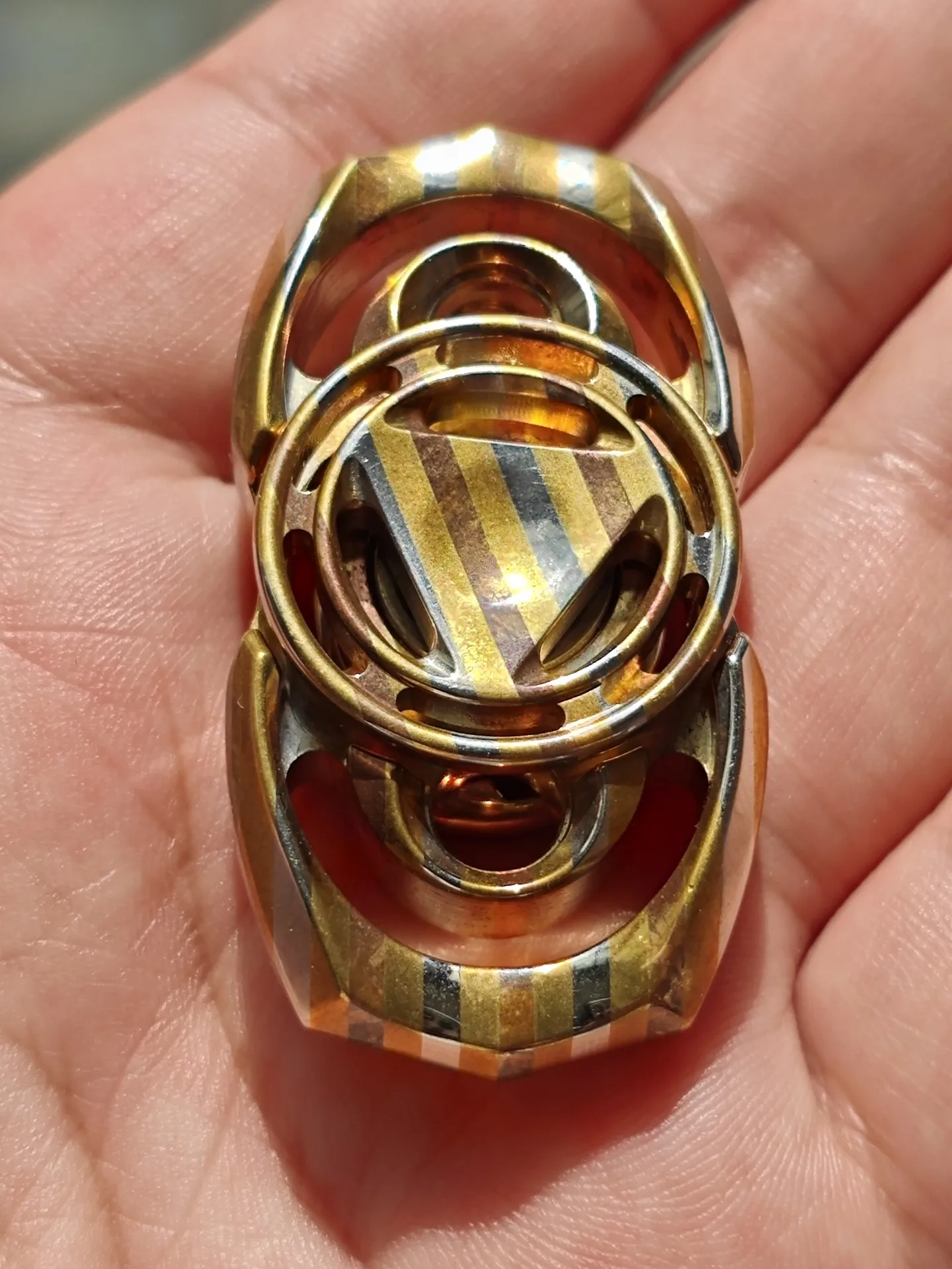 Used EDC in Situ Copper Horse Stargate Gyro Edc, Copper Horse Material, Box Kazi, Pretty Number 3