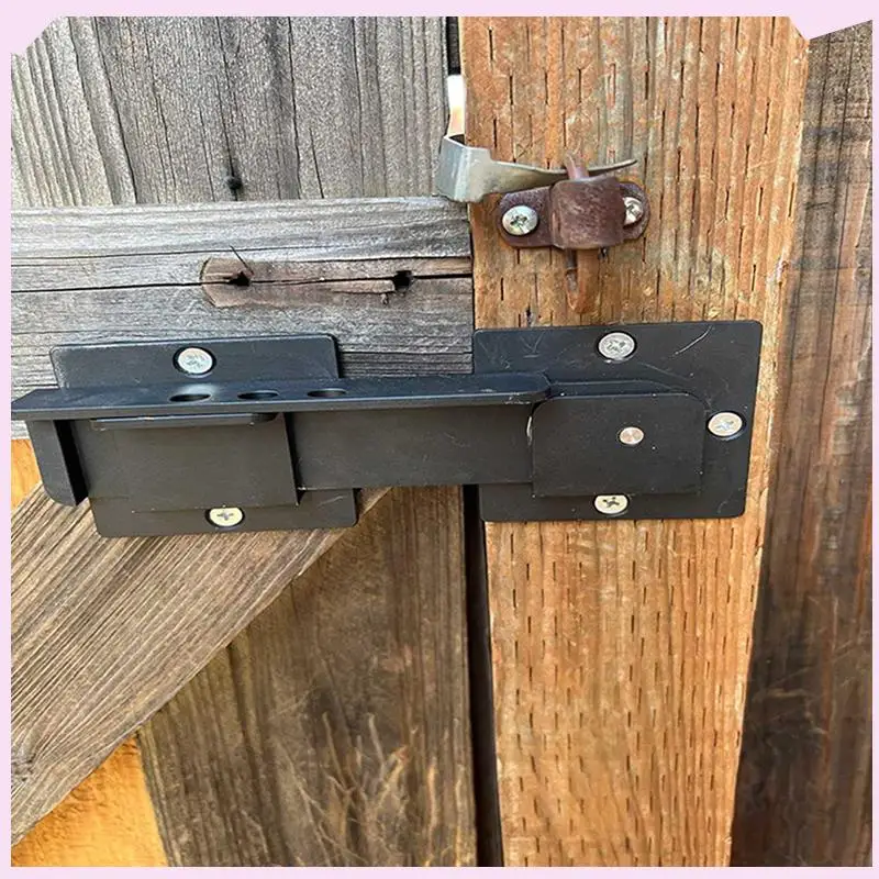 B24B 2X Flip Gate Latch Lock, Adjustable Flip Gate Latch Lock With 3 Padlock Hole, Heavy Duty Aluminum Alloy Door Latch