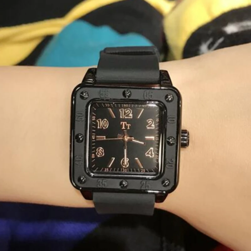 New Fashion Elegant Ladies Watch Trend Casual Square Automatic Waterproof Quartz Watch Birthday Gift