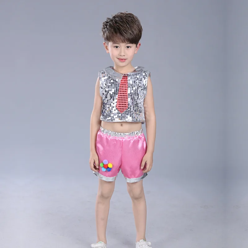 Children's Dance Stage Costume for Girls Modern Kids Jazz Dance Costumes Sequin Clothes for Salsa Contemporary Dance Costumes