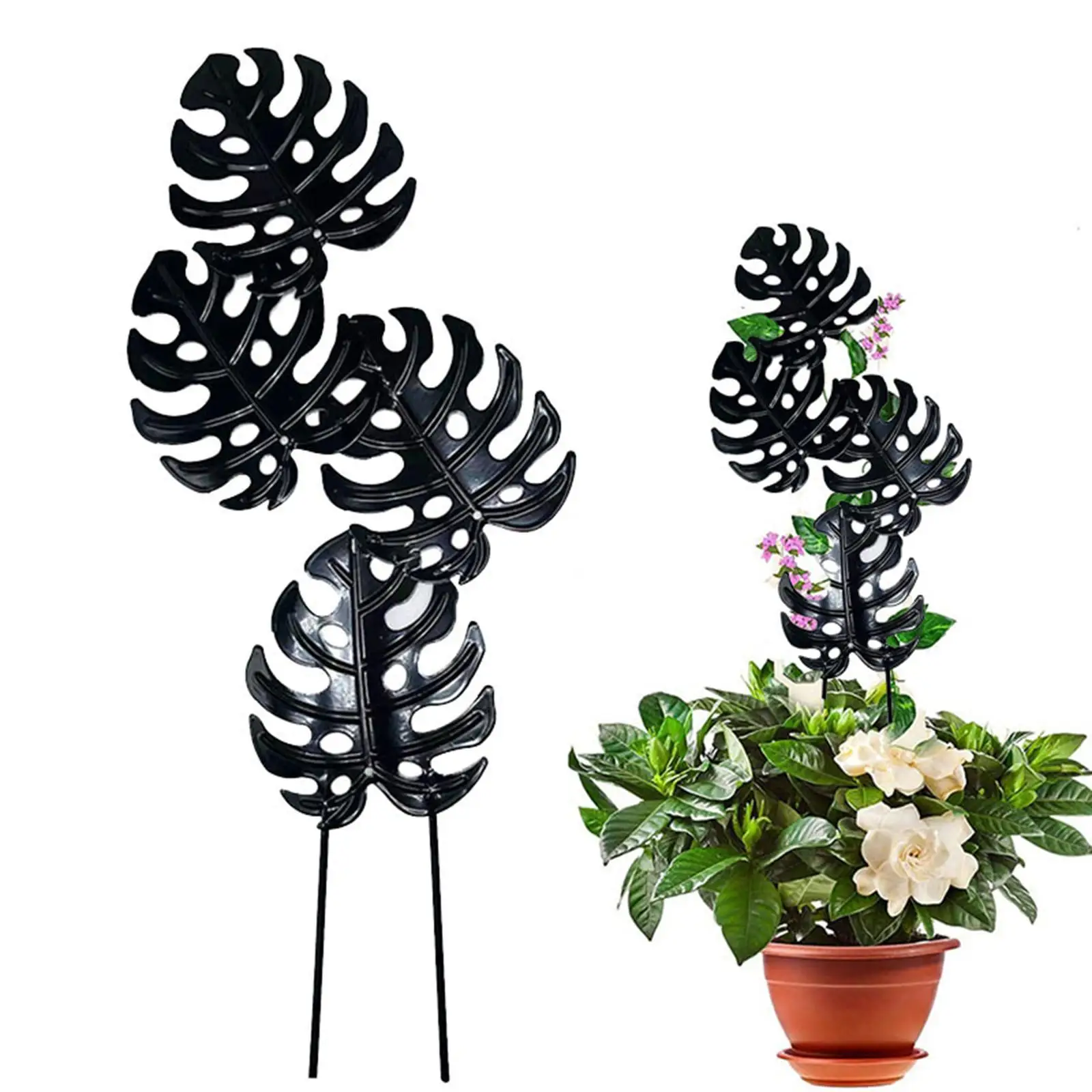 Monstera Shaped Sturdy Portable Reusable Plant Trellis Plant Support Flower Support for Farm Indoor Outdoor Garden Balcony Yard