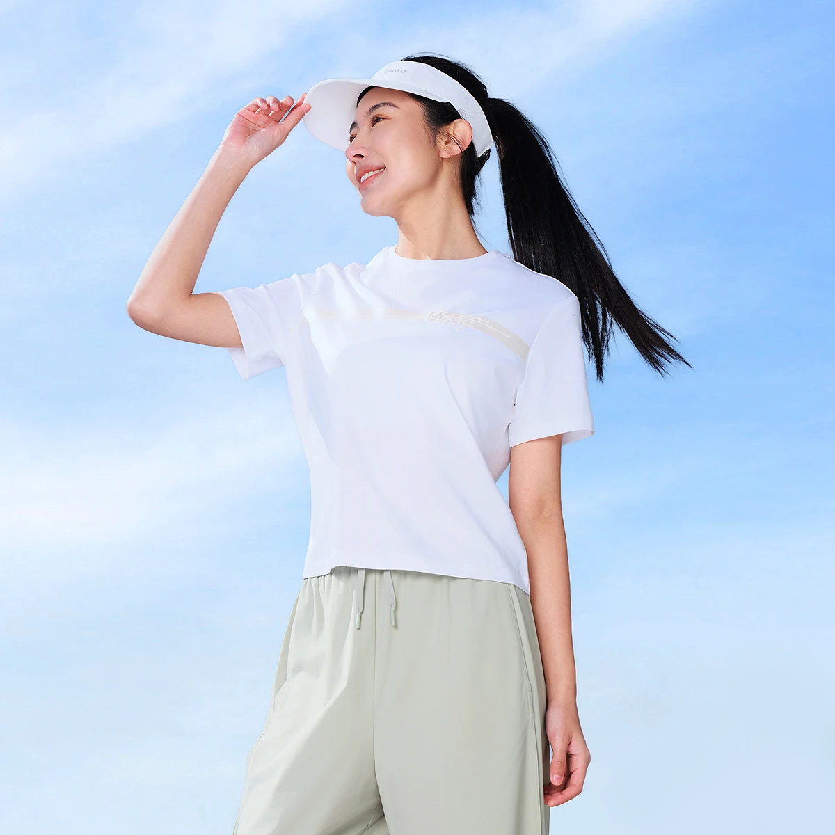 

Bosideng 2025 summer new outdoor cool breathable versatile basic casual T-shirt short sleeve women