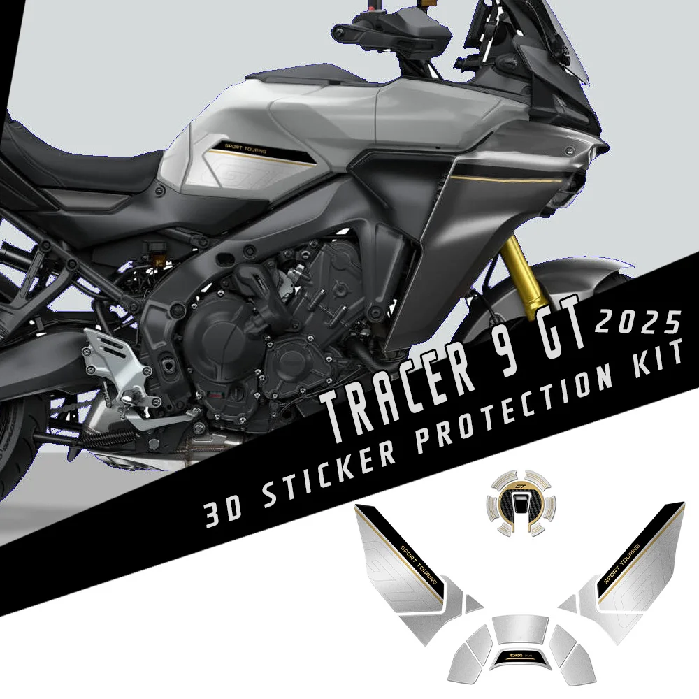 

For Tracer 9 GT Accessories Tracer 9GT 2025 Stickers Motorcycle 3D Epoxy Central Area Protection Kit Tank Pad Fuel Tank Cover