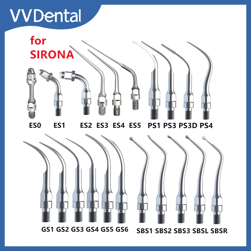 

VV Dental Ultrasonic Scaler Tips Kit Cavity Prepartion Tips Dental Teeth Whitening and Cleaning Tools Fit for SIRONA Handpiece