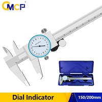 CMCP Dial Caliper 0-150mm/0-200mm/0.02mm Stainless Steel Metric Gauge Shockproof Mircometer Vernier Caliper Measuring Tool