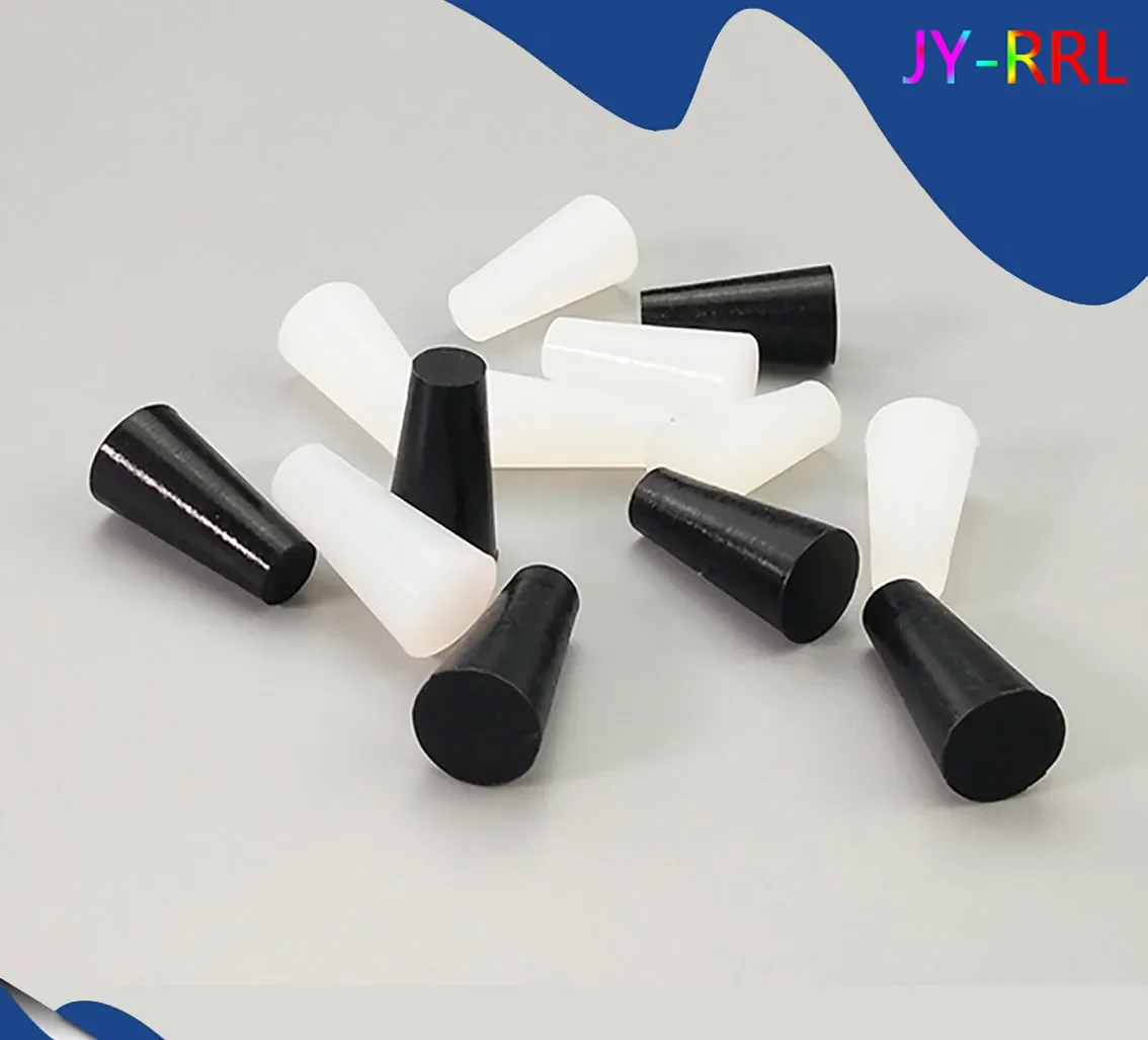 Conical Silicone Rubber Plug Flask Tapered Tube Masking Hole Stopper Black Stoppers Sealing End Cover Caps High Temp Bungs