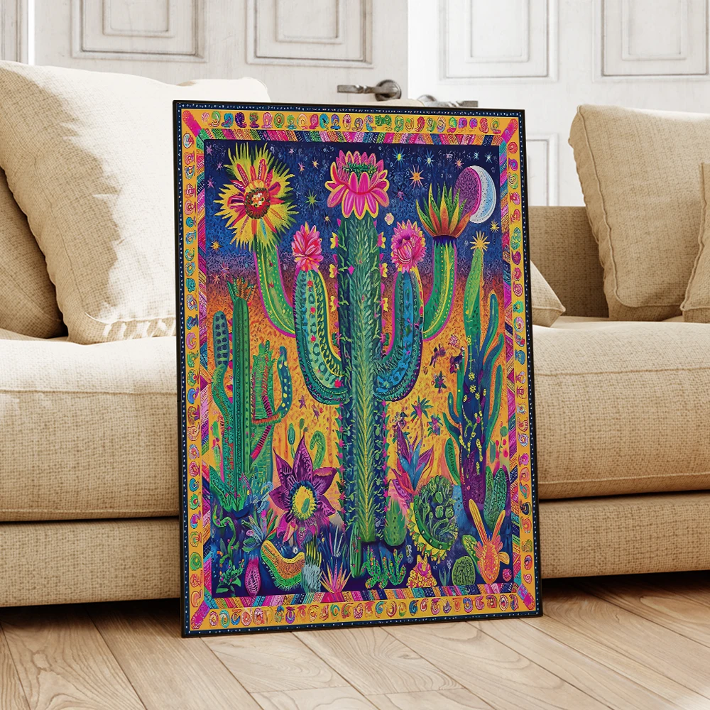 Mexican Maestro Cactus Painting Flower Wall Art Prints Canvas Painting Poster Pictures For Living Room Home Decor