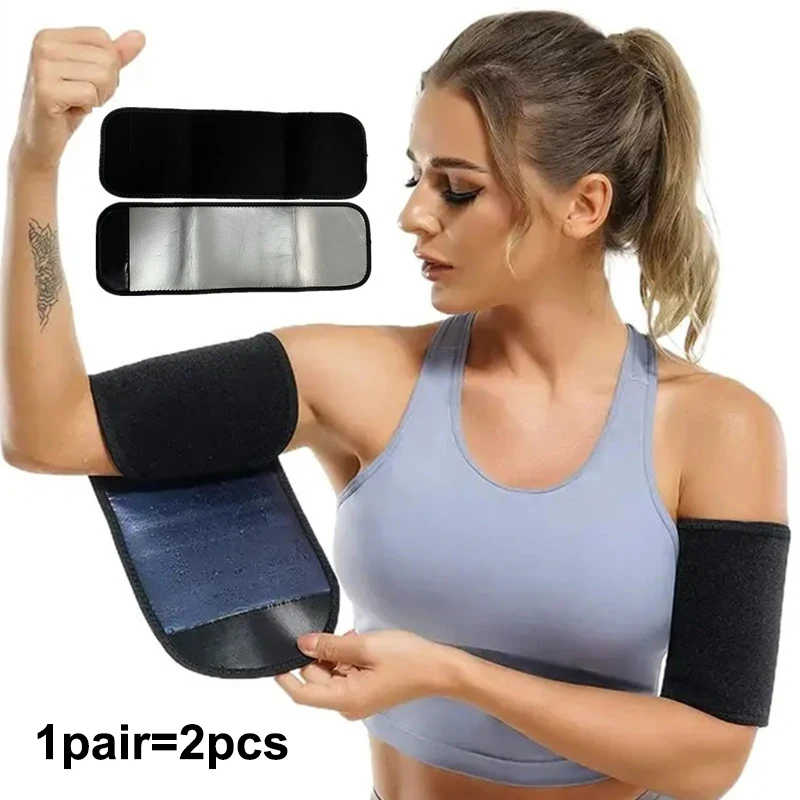 1 Pair Arm Trimmers Sauna Wrap Women Arms Sweat Hot Neoprene Bands Workout Slimming Fat Burner Trimmer Belt Corset