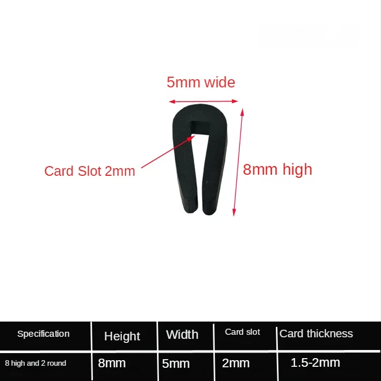 1/2/3/5/10M Zwart Rubber Rand Strip U Sectie Anti Olie Seal Rand shield Encloser Inwendige Breedte 0.5-10Mm Hoge 5-15Mm