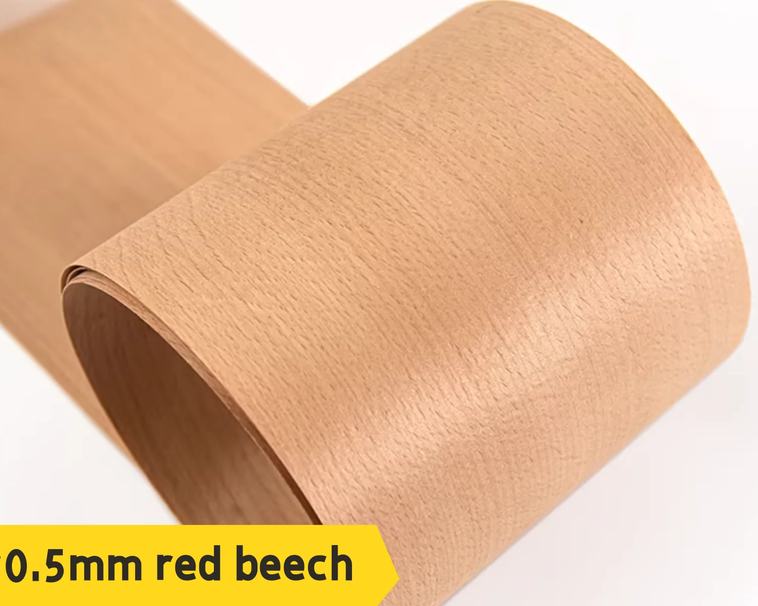 Thickness:0.5mm Natural  Red Beech Straight Grain  Wood Veneer Sheets Wall Panel Decoration