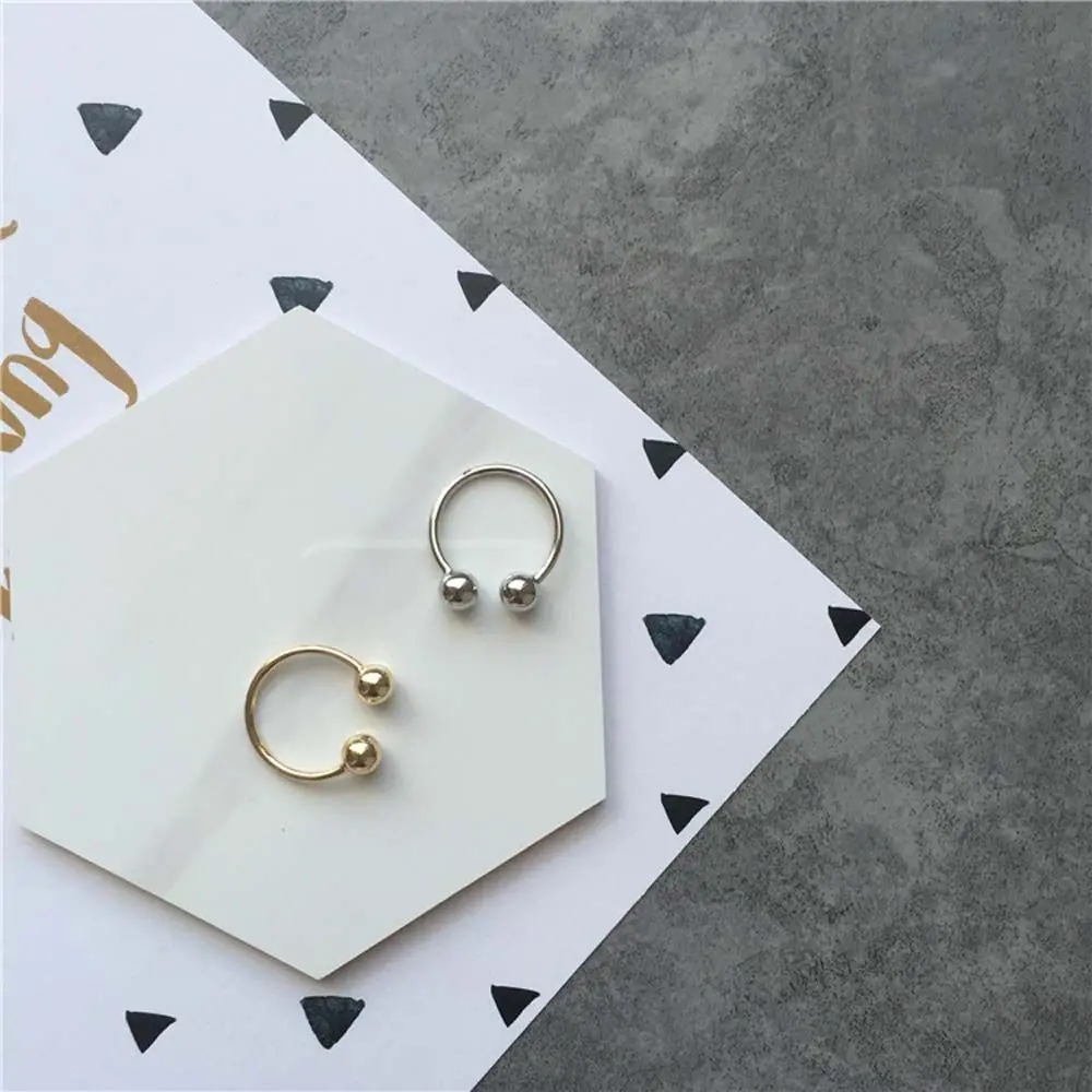 

Personality Wedding Punk Women Double Ball Silver Male Copper Knuckle Jewelry Unisex Rings Copper Ring Joint Ring