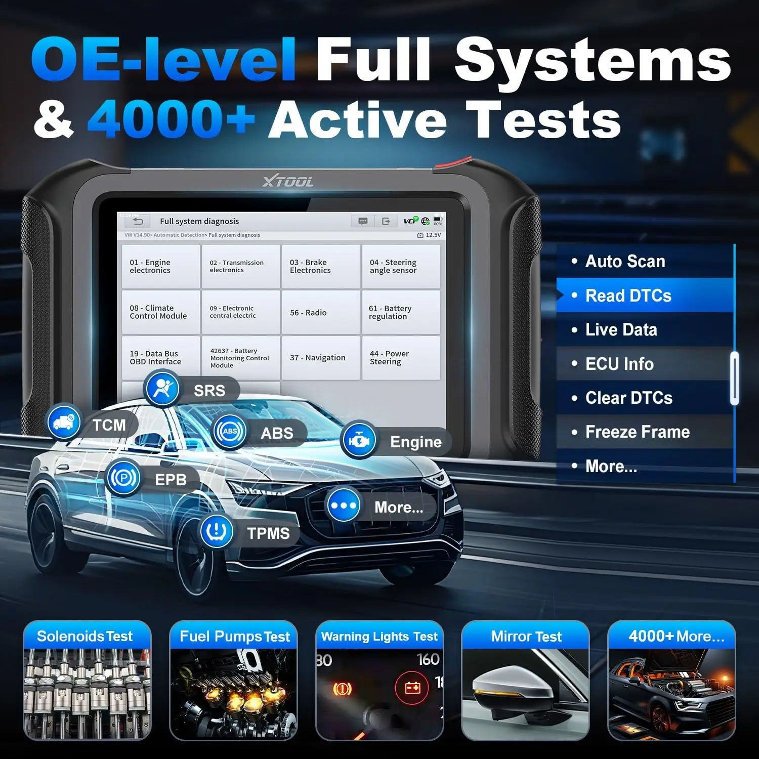 XTOOL D9S PRO Obd2 ماسح ضوئي للسيارات واي فاي جميع الأنظمة D9SPRO أدوات تشخيص السيارات ECU برمجة الترميز خريطة الطوبولوجيا 45 إعادة تعيين