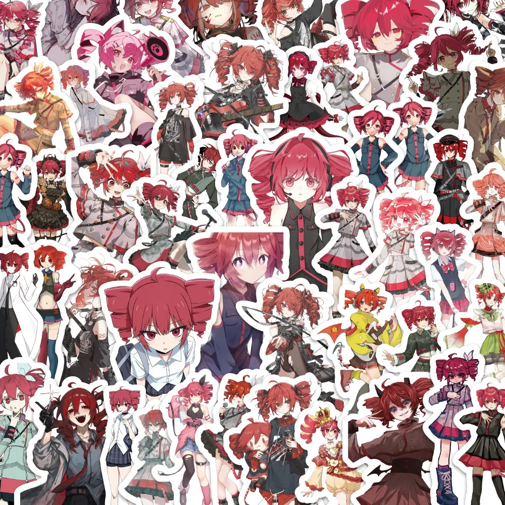 60 Stück Kasane Teto Anime-Aufkleber, Vinyl, wasserfest, für Laptop, Handyhülle, Notizbuch, Wasserflasche, DIY-Aufkleber