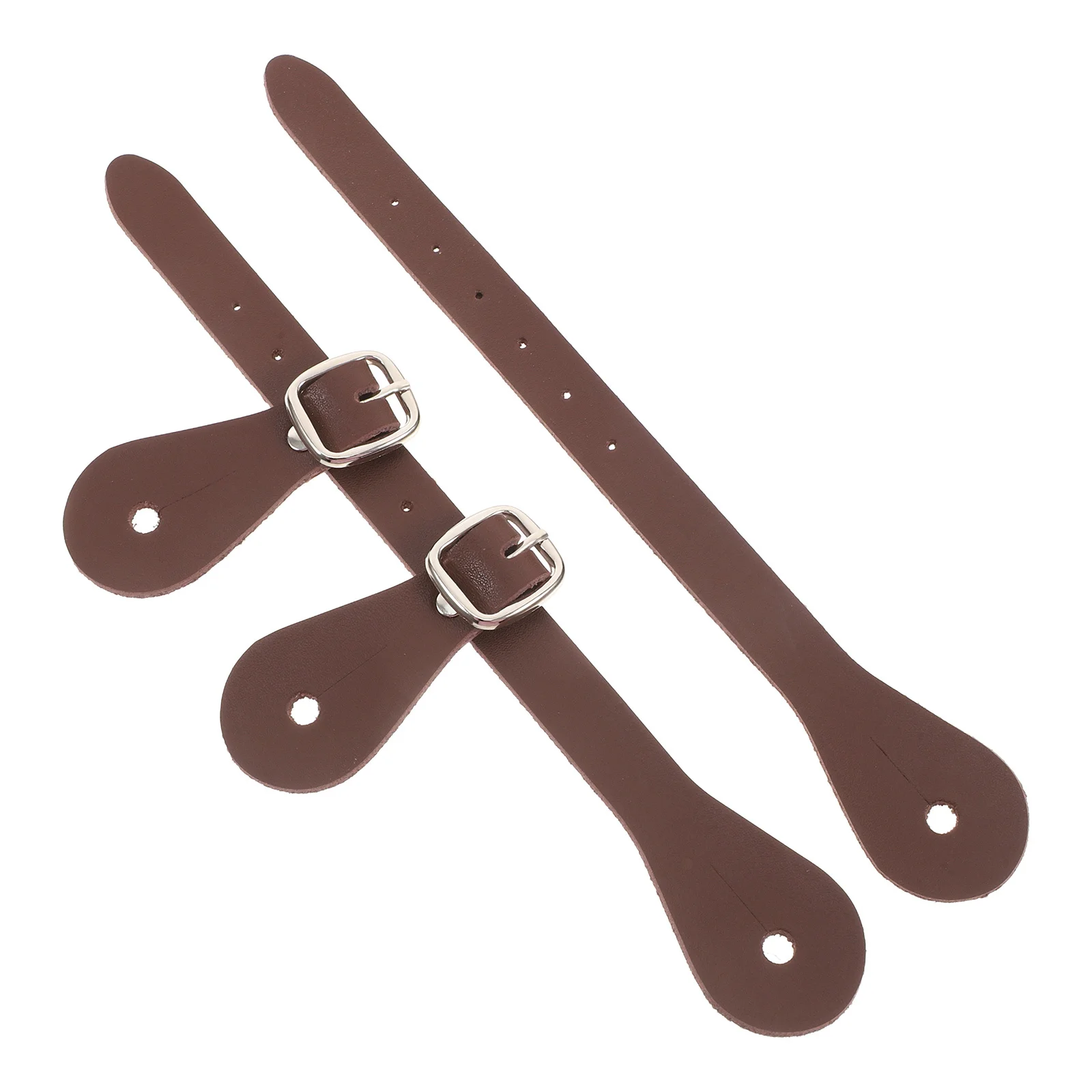 

2Pcs Adjustable Spur Straps for Horse Riding PU Western Style Cowboy Boot Straps Men Women Outdoor Equestrian Gear Accessories
