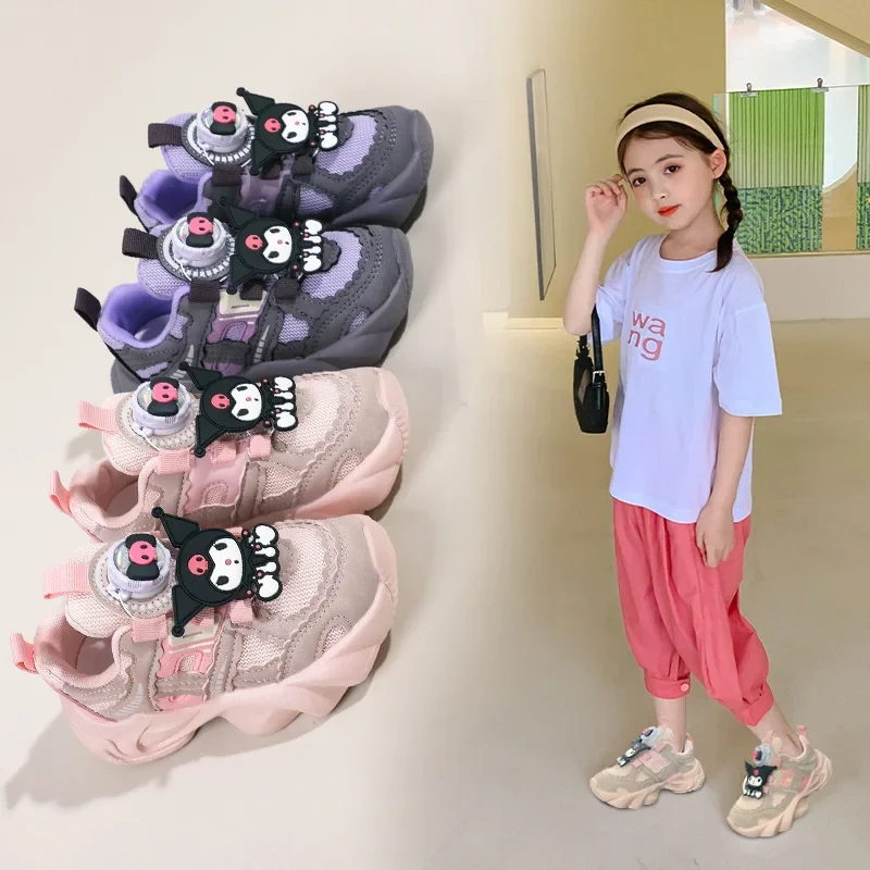 

Детские кроссовки Sanrio для девочек: новые, весенне-осенние, с мягкой подошвой, дышащие, спортивные, с милым мультяшным дизайном, удобные