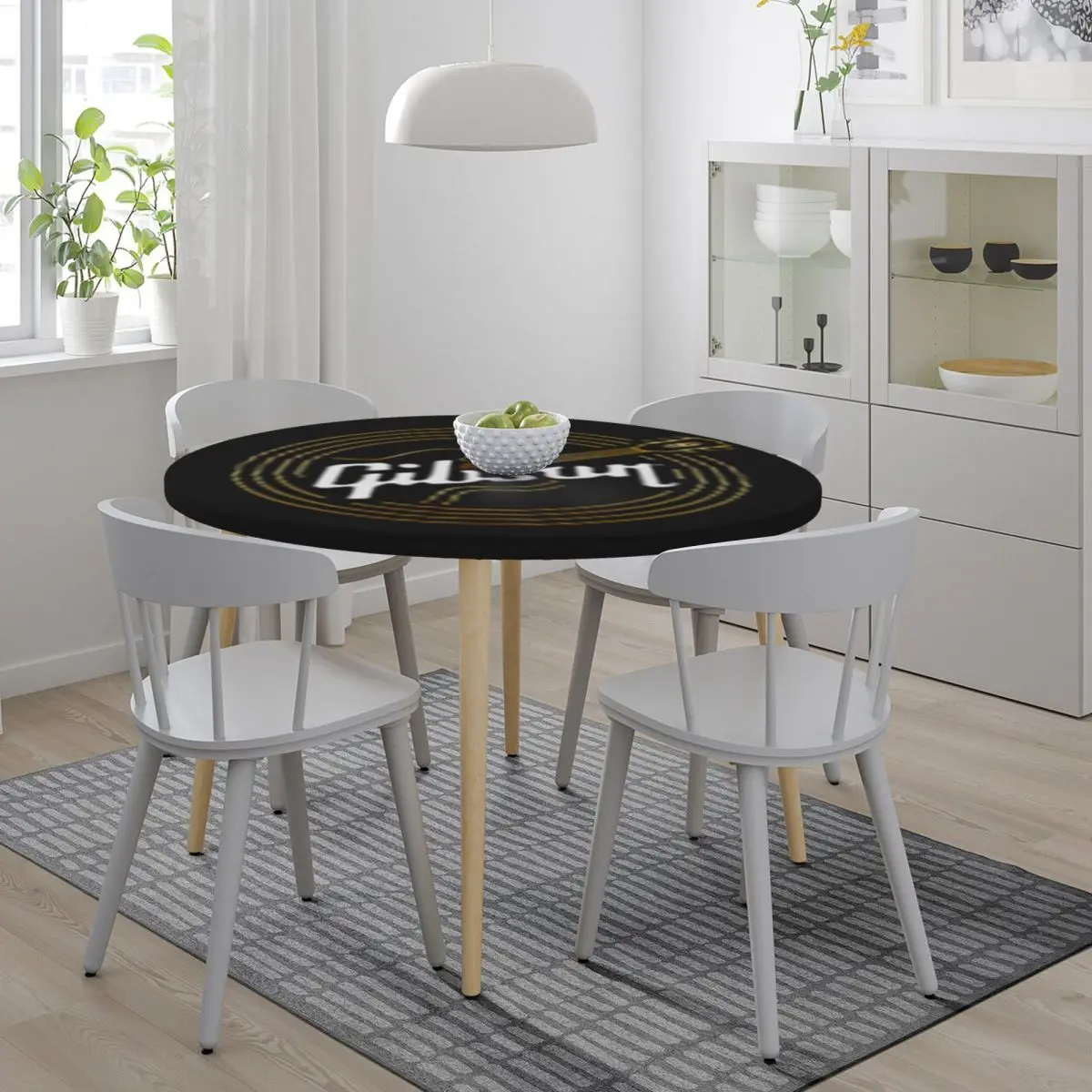 Gibson 1894 Rock Organizer Waterproof Round Tablecloth Oilproof Table Cloth for Kitchen Events Dining Table Cover
