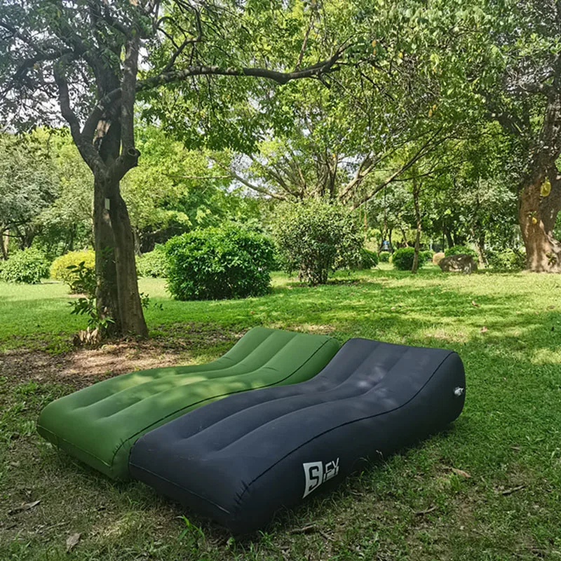 Inflatable Air Bed Built In Pump Automatic Inflatable Sofa Outdoor Camping Mattress Portable Lazy Cushion Portable Folding Bed