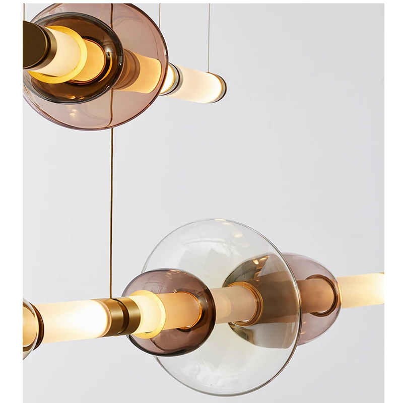 Nordic Designer Colored Glass Pendant Lamp Creative Restaurant Study Bedroom Bar Chandelier Cloakroom LED Decor Hanging Lighting - Image 5