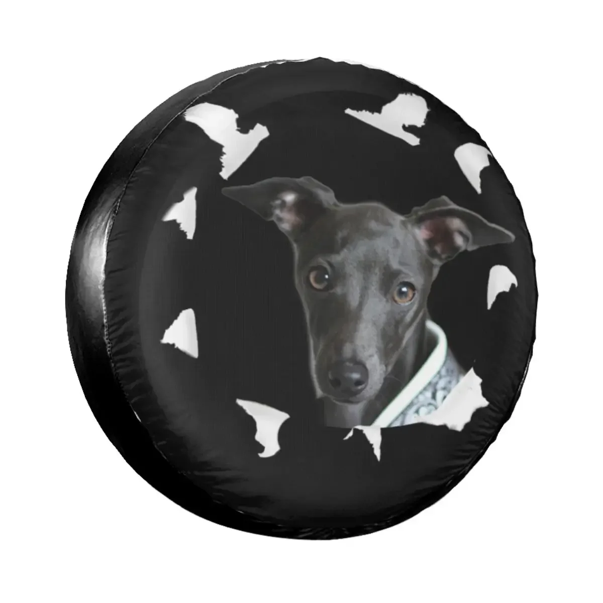 Italian Greyhound Spare Tire Cover Case Bag Pouch Whippet Sighthound Dog Wheel Covers for Jeep Honda 14