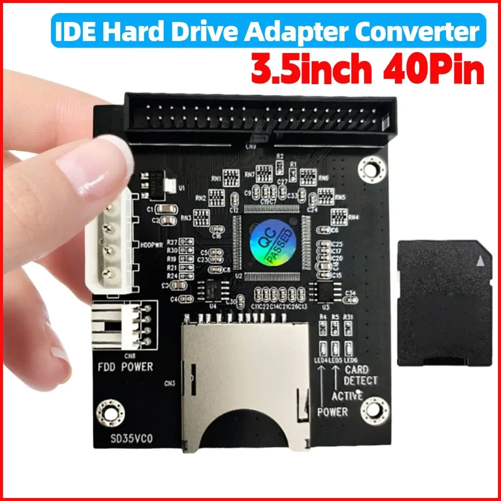 

IDE Adapter Card To 3.5inch 40Pin IDE Hard Disk Drive SD Memory Card Converter Compatible with DOS/Linux/Windows 98/XP/VISTA/NT