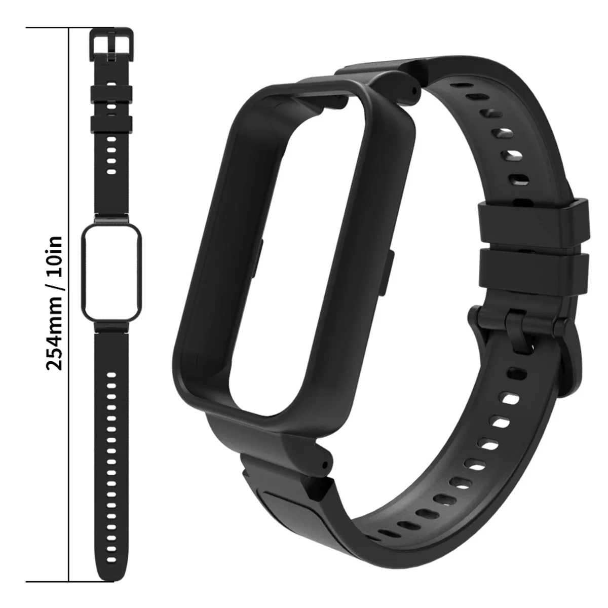 حزام ساعة من السيليكون لـ Redmi Smart Band 2 سوار رياضي بديل لملحقات حافظة Xiaomi Smart Band 8 Active الناعمة