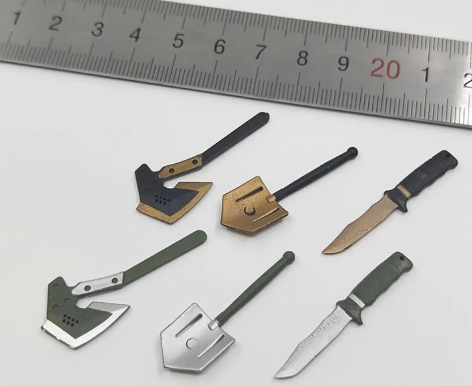 (about 4cm) Mini Daggers+ Axes+ Shovels Model for Actiion Figures Dolls