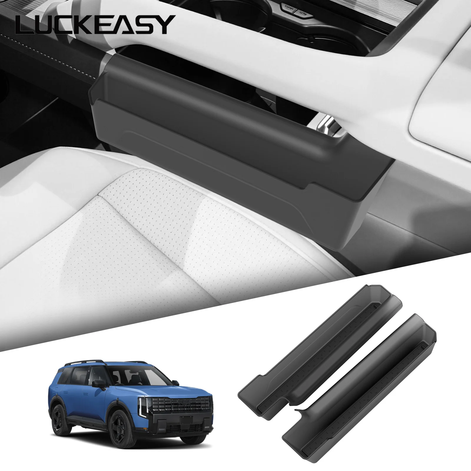 LUCKEASY für Kia Telluride 2027 Auto-Aufbewahrungsbox Innenraum-Zubehör Mittelkonsole Beidseitig Hängende Aufbewahrungsbox