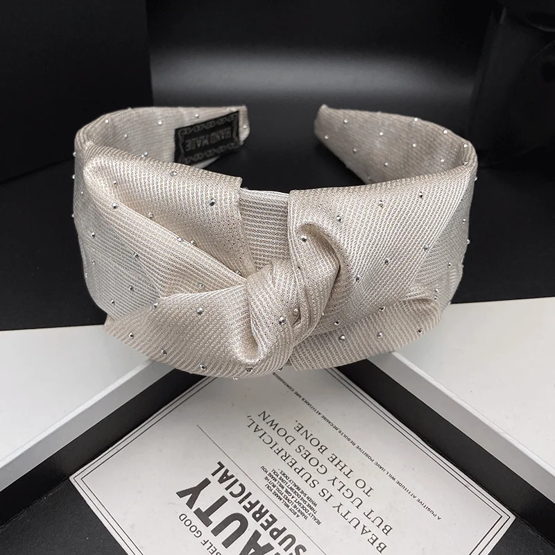 Modische Neue Haarspange, Einfaches und Stilvolles Hochgesetztes Haarband für Damen, Breites Kompressions-Stirnband – Detail 3