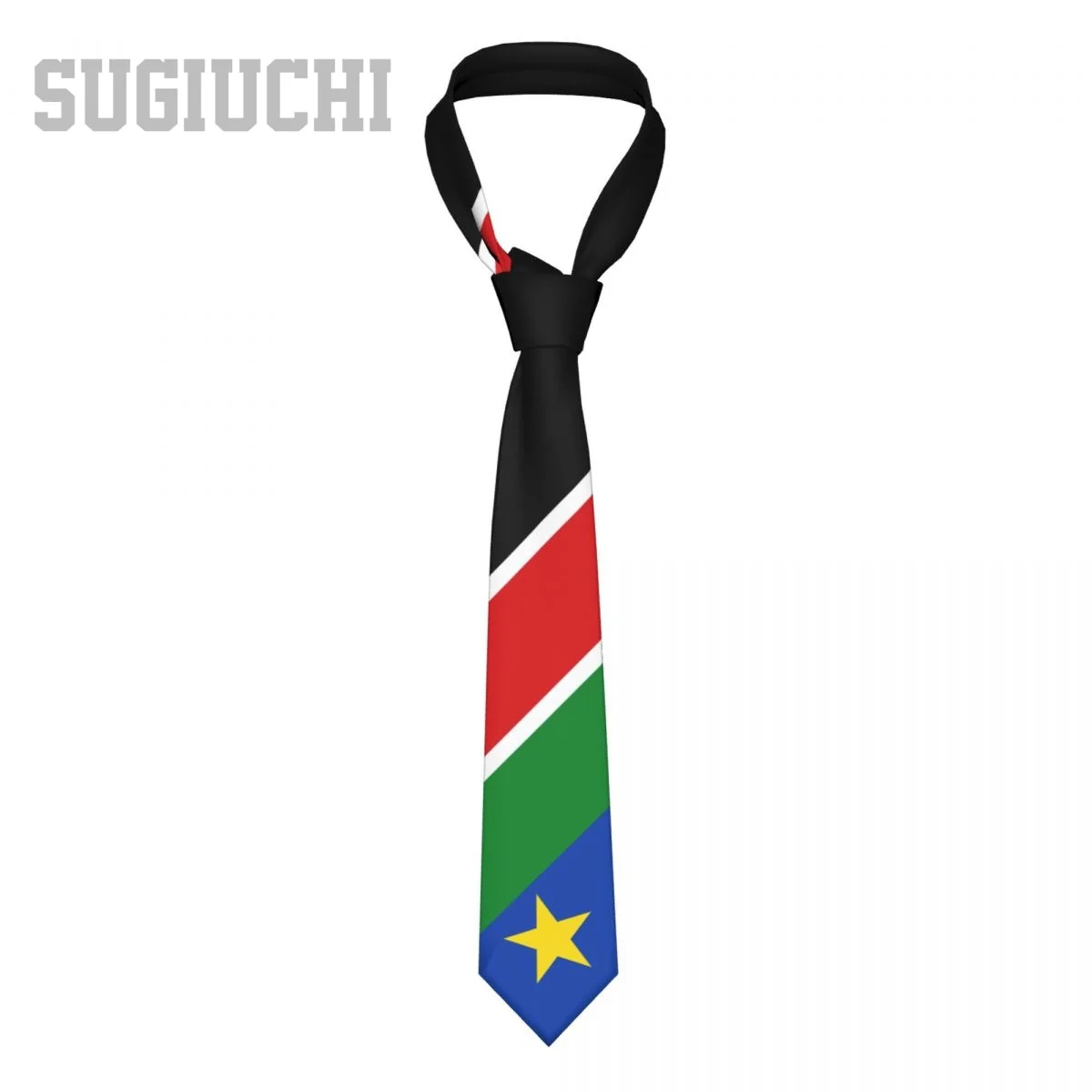 

South Sudan Flag Emblem Men Women Neck Ties Casual Plaid Tie Suits Slim Wedding Party Business Necktie Gravatas