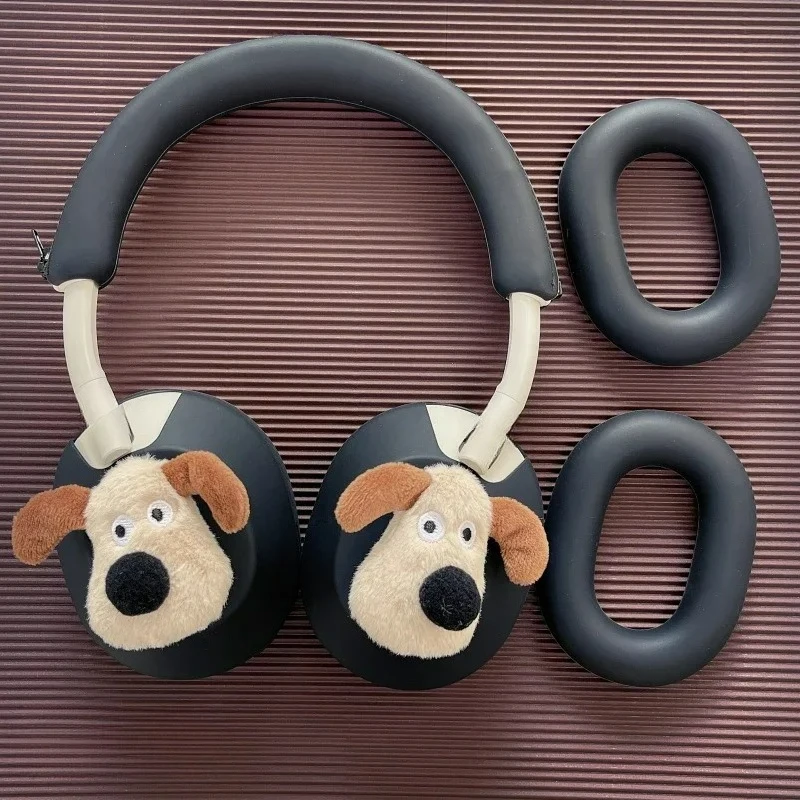 for Sony WH-1000xm4 Case Dog Headphone Case WH-1000xm5 Accessory Custom Cute Earphone Case Earmuffs Head Beam Protective Cover