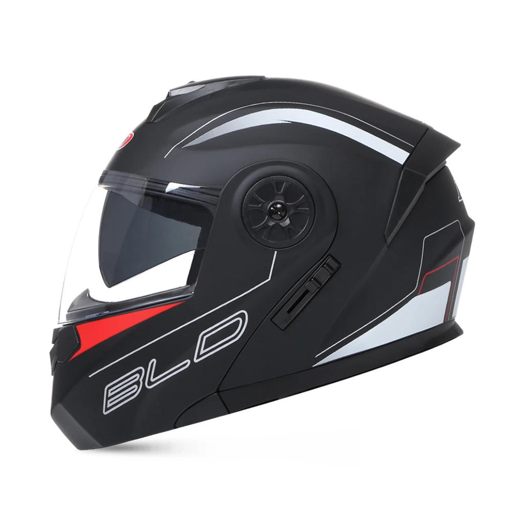 Summer Winter DOT Professional Dual Lens Flip Up Motorcycle Helmet Safety Motocross Racing Modular Colorful Visor Helmet