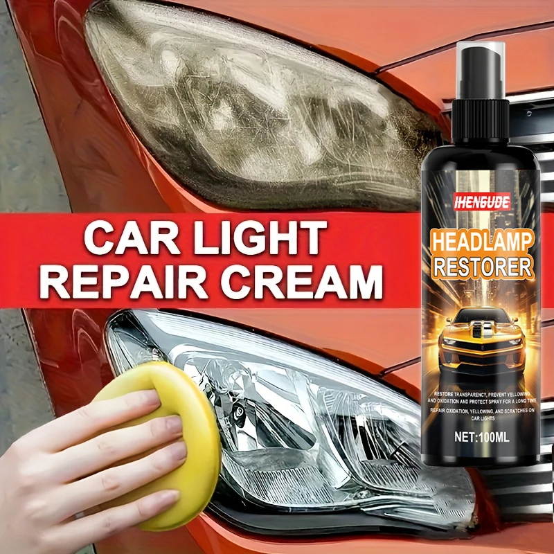 High-Intensity Car Light Restoration Kit - Restores Clarity, Prevents Yellowing and Oxidation, Long-Lasting Protective Spray, Repairs Oxidation, Yellowing and Scratches on All Types of Car Lights