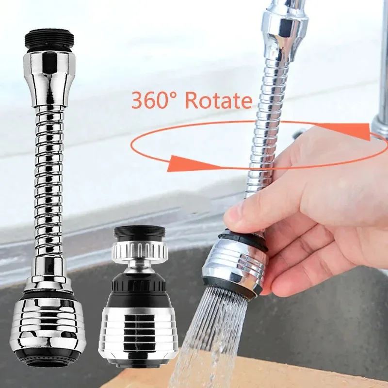 1/2/5PCS Faucet Bubbler Kitchen 360° Rotation Foamer Shower Spray Head Faucet Extension Tube Nozzle Filter Water Tap Anti Splash