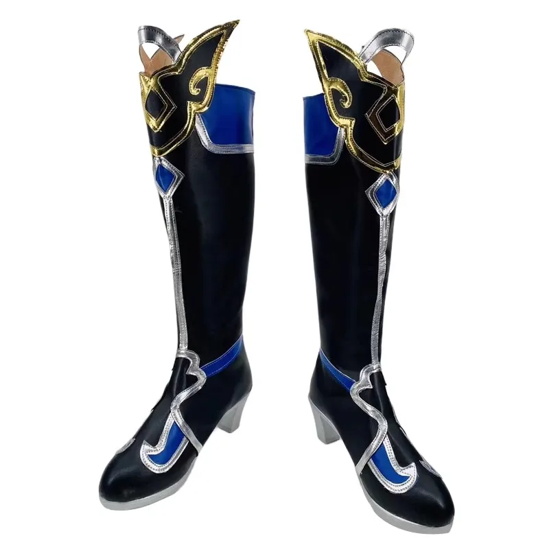 Game Honkai Star Rail Jingliu PU Cosplay Shoes Jing Liu Comic Boots for Halloween Carnival Party Christmas Customized
