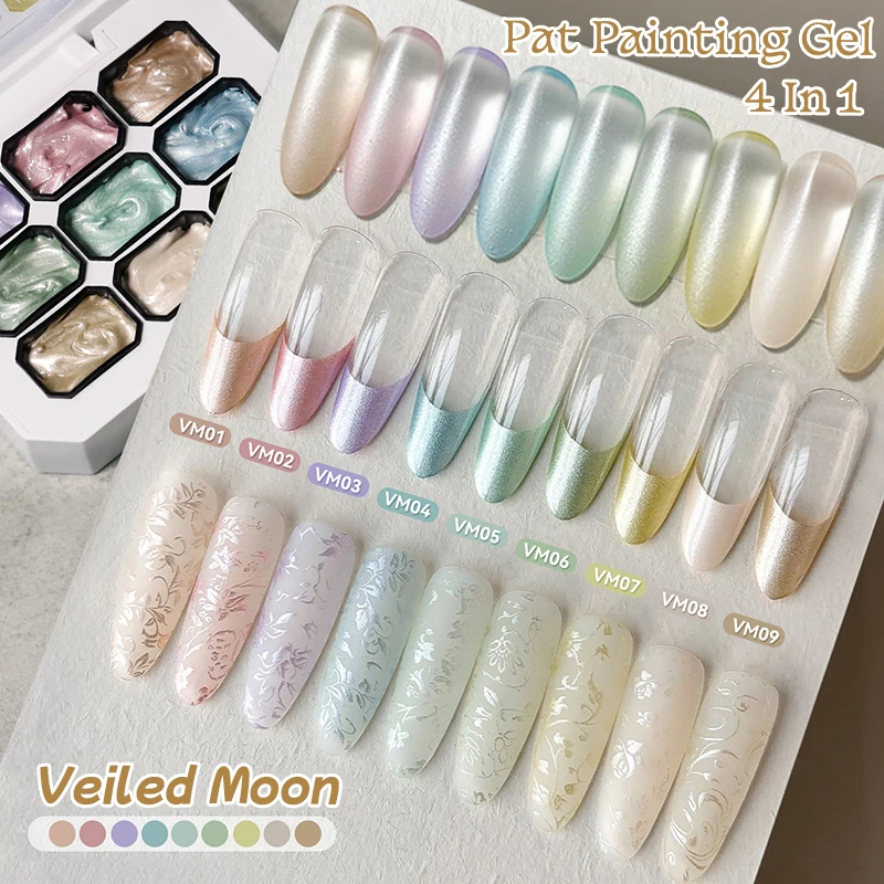 UR SUGAR 9 colores de gel para pintar y patinar, esmalte de uñas 4 en 1 para diseño francés, transferible, UV LED, removible, gel degradado 4