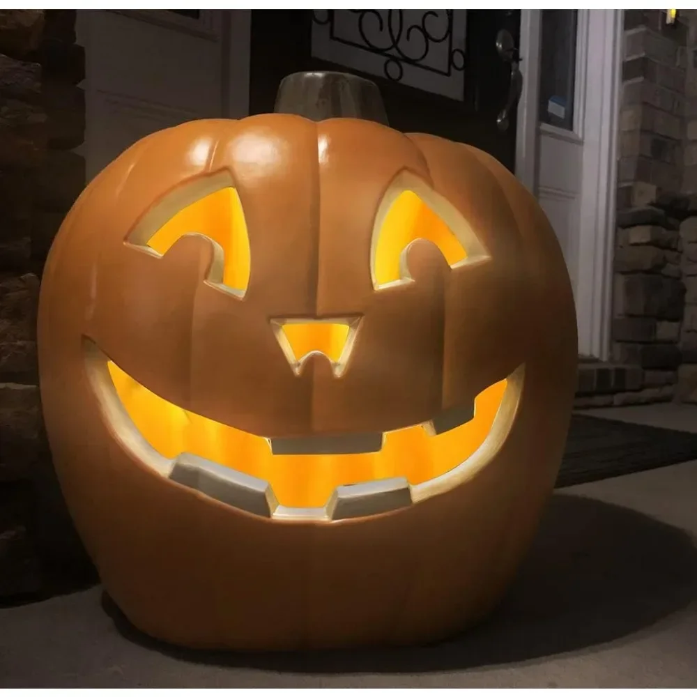 

Lantern - Halloween Pumpkin Lantern with Pre-lit LED Bulb - Gaint Indoor/Outdoor Light Up Pumpkin for Halloween Decoratio