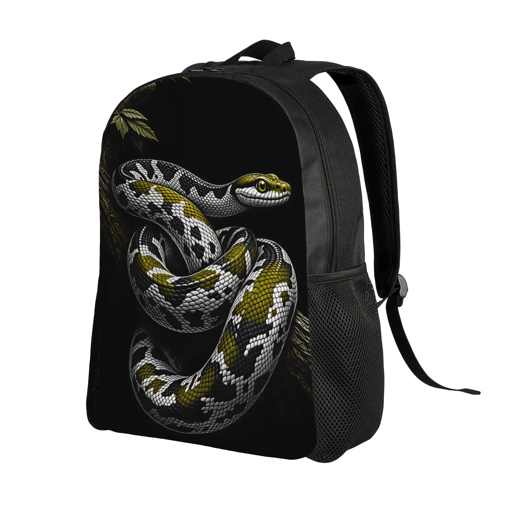 Snake Backpack  Student Unisex Polyester Sport Backpacks Print Kawaii School Bags Rucksack