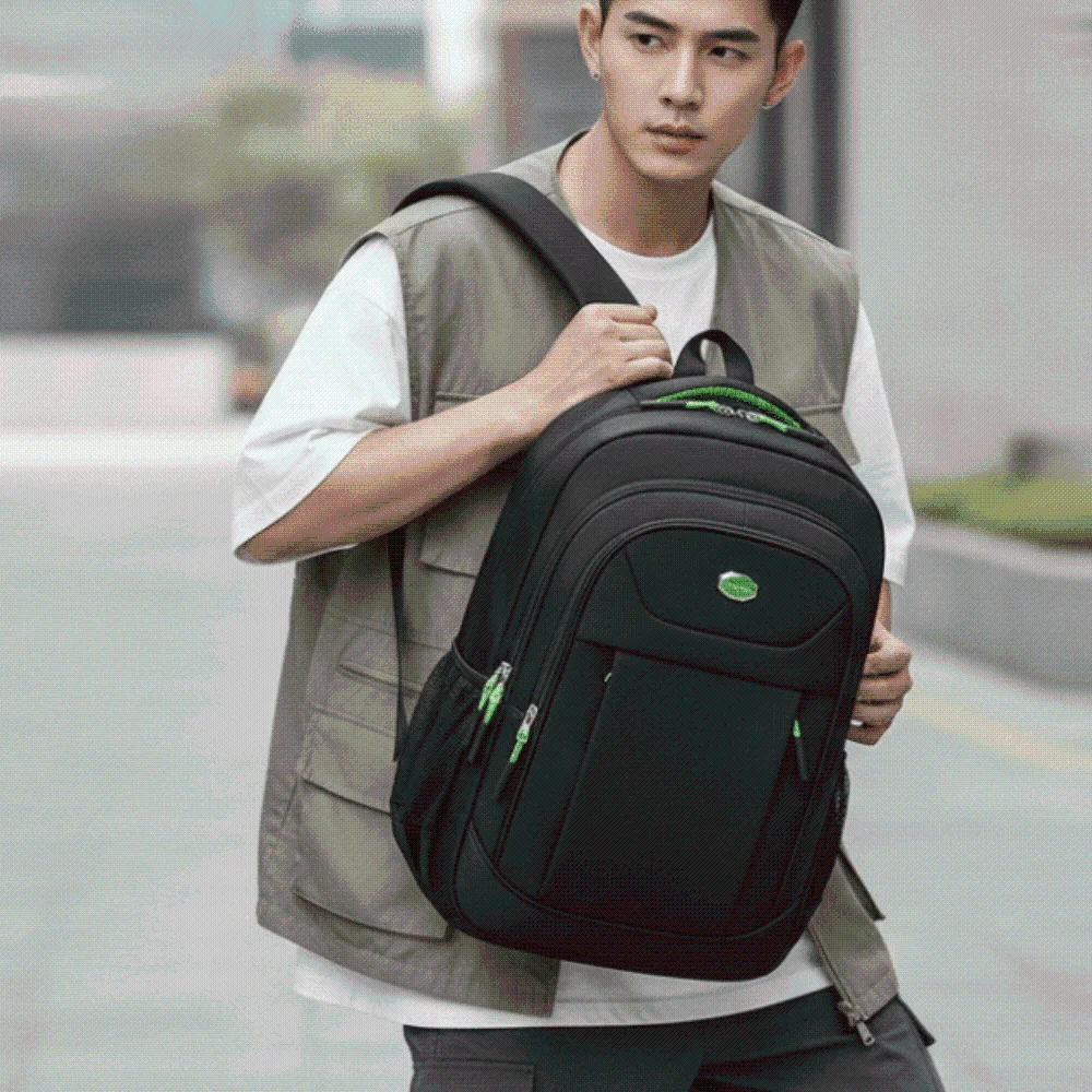 Nylon Students Daypack Anti-splash Water Scratch Prevention Large Capacity School Bag Fixed Webbing Polyester Laptop Backpack