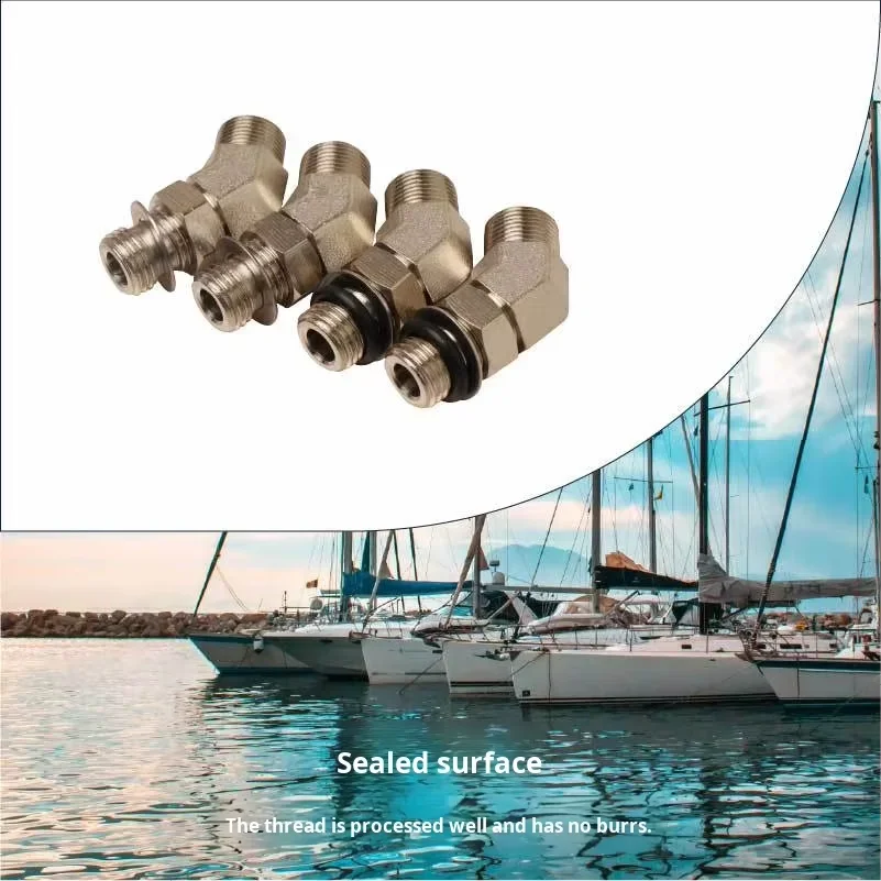 135-degree stainlesssteeldurable threaded elbow hydraulic connector,oil pump hose connector,suitable for hydraulic steeringpump