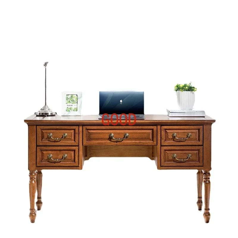 

Полностью массив дерева, американский простой современный письменный стол, свет, роскошная квартира, домашний письменный стол