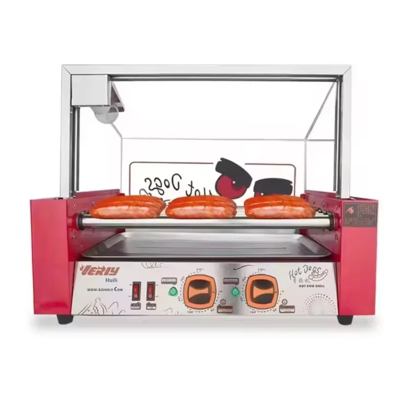 Commercial Adjustable Insulation Sausage Oven Stainless Steel Five Row High-efficiency Evenly Heated Hot Dog Machine