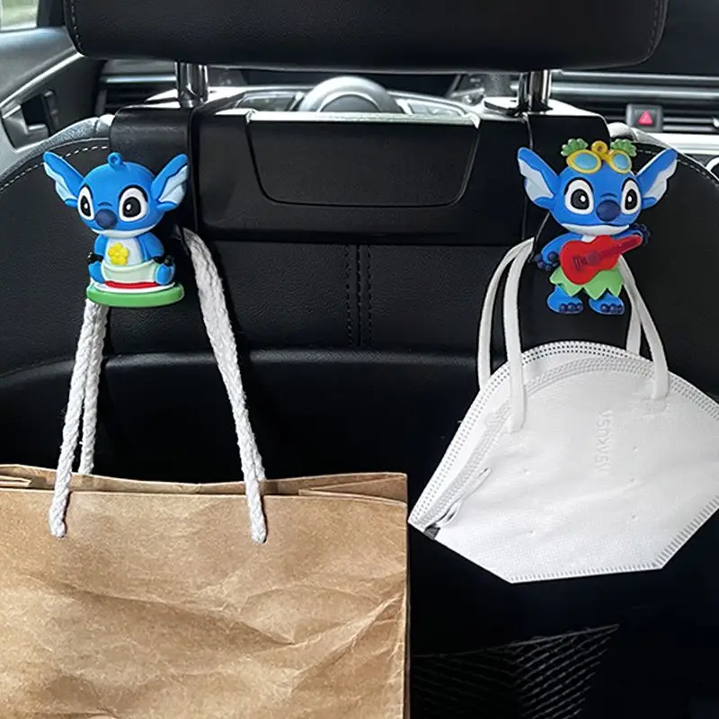 Cartoon Doll Stitch Car Hook Seat Back Car Supplies Storage Cute Portable Creative Multifunctional Storage Hook Wholesale