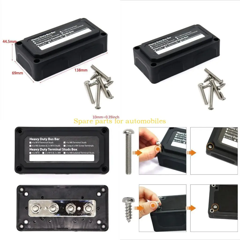 

H58F 300A Heavy-Duty Module Design Power Distribution Block Busbar Box 4 Terminals