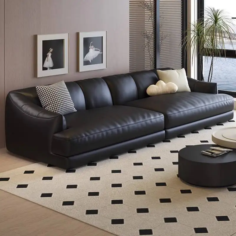 Minimalist Designer Lazy Sofa Aesthetic Luxury Floor Sectional Lazy Sofa Modular Leather Modern Muebles Para Hogar Furniture