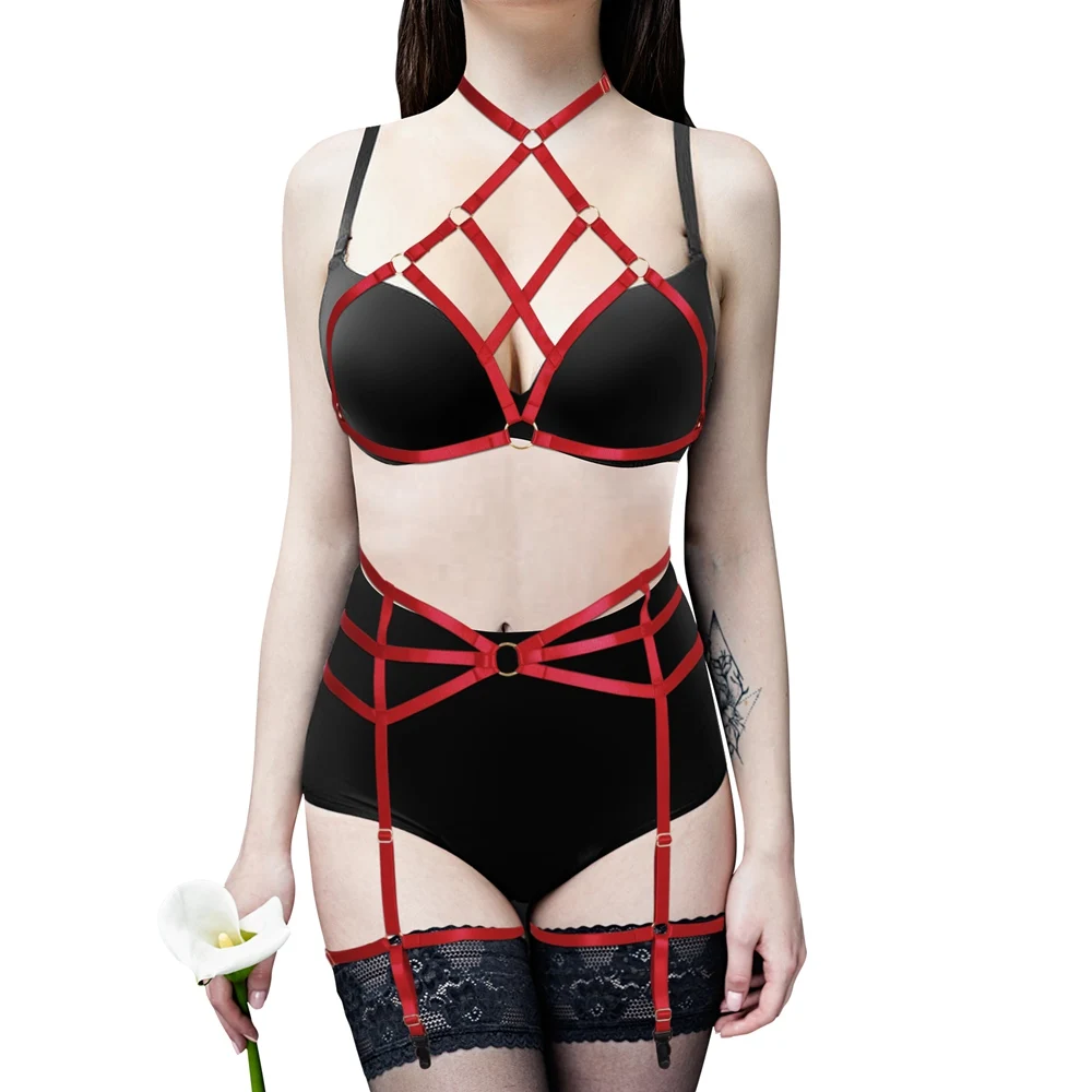 

Body Harness For Women Sexy Gothic Accessories Crop Top Bondage Cage Bra Bralette Fetish Wear Open Chest Body Belt Suspender